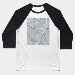 Geometric photo Print in Grey Baseball T-Shirt